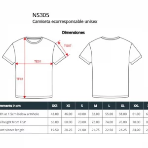 guia de tallas camisetas obdc